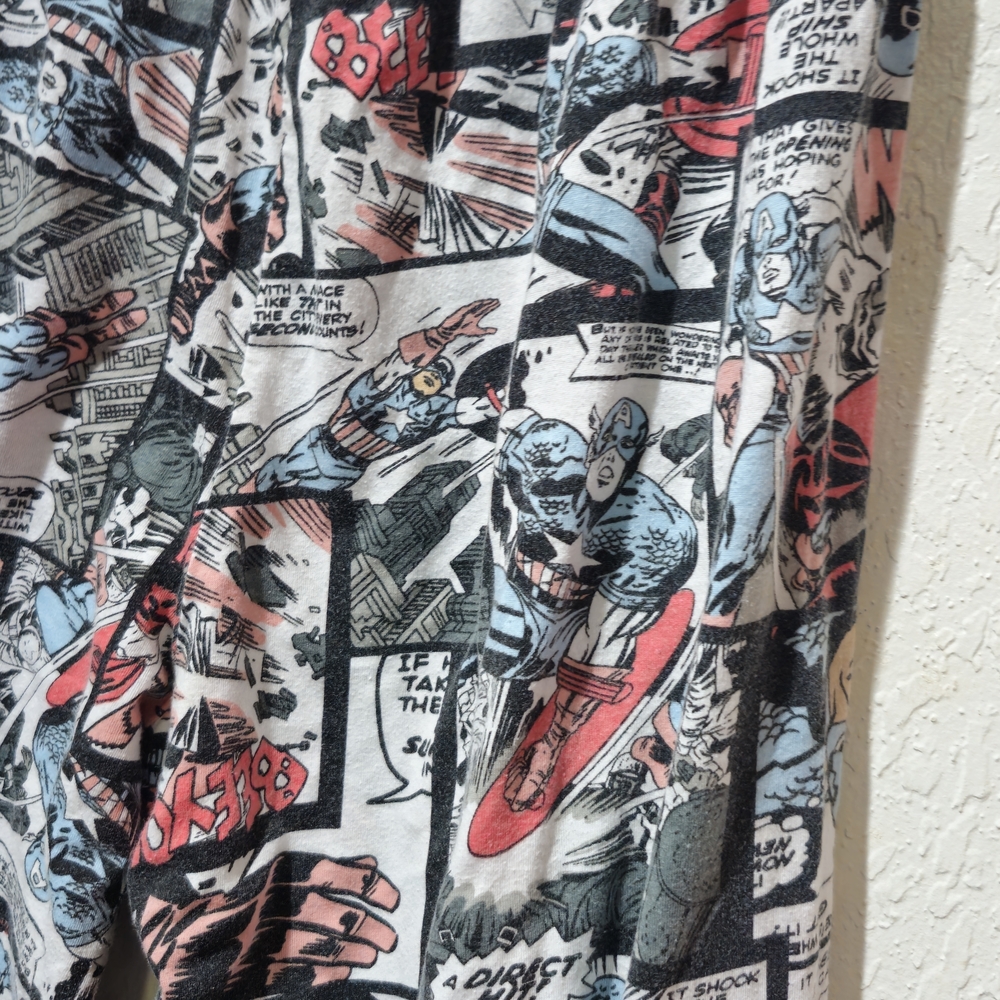 Marvel Graphic Print Apparel Captain America Pajama Pants XL image 7